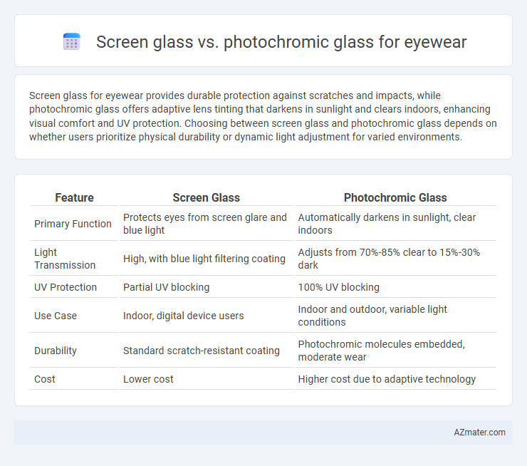 Screen glass vs. photochromic glass for eyewear - What is The Difference?