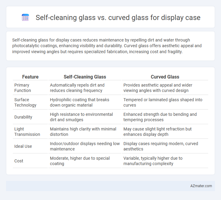 Self-cleaning glass vs. curved glass for display case - What is The Difference?