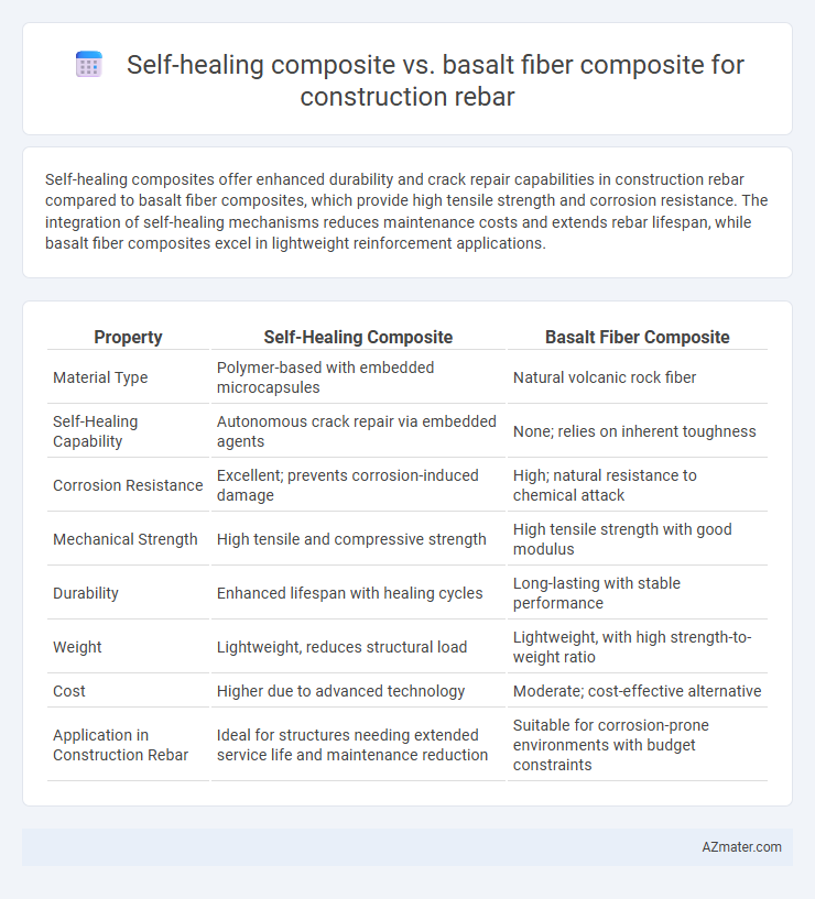 Self-healing composite vs. basalt fiber composite for construction rebar - What is The Difference?