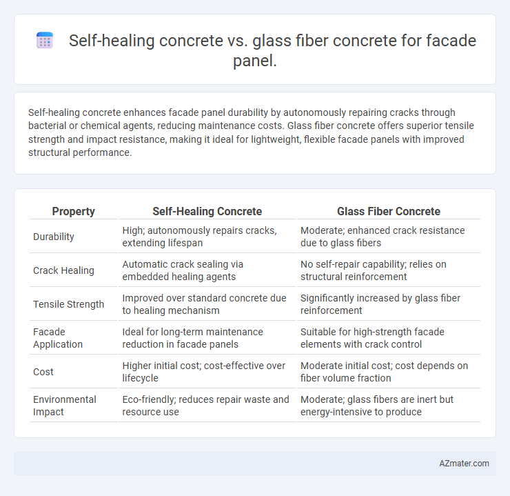 Self-healing concrete vs. glass fiber concrete for facade panel. - What is The Difference?