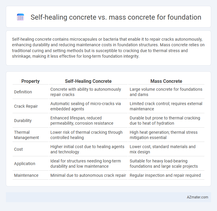 Self-healing concrete vs. mass concrete for foundation - What is The Difference?