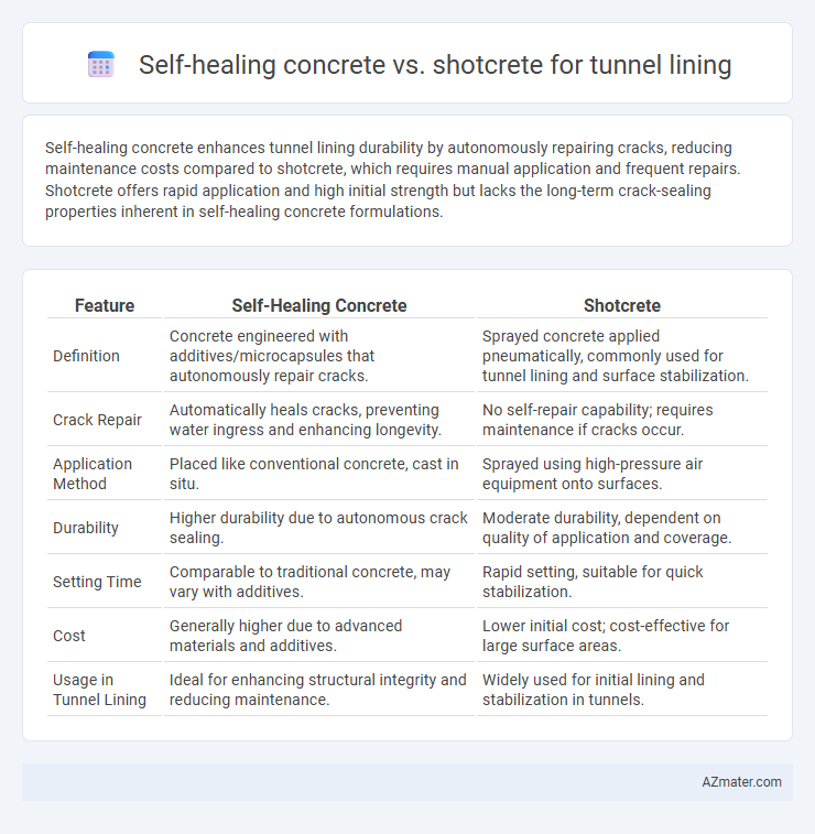 Self-healing concrete vs. shotcrete for tunnel lining - What is The Difference?