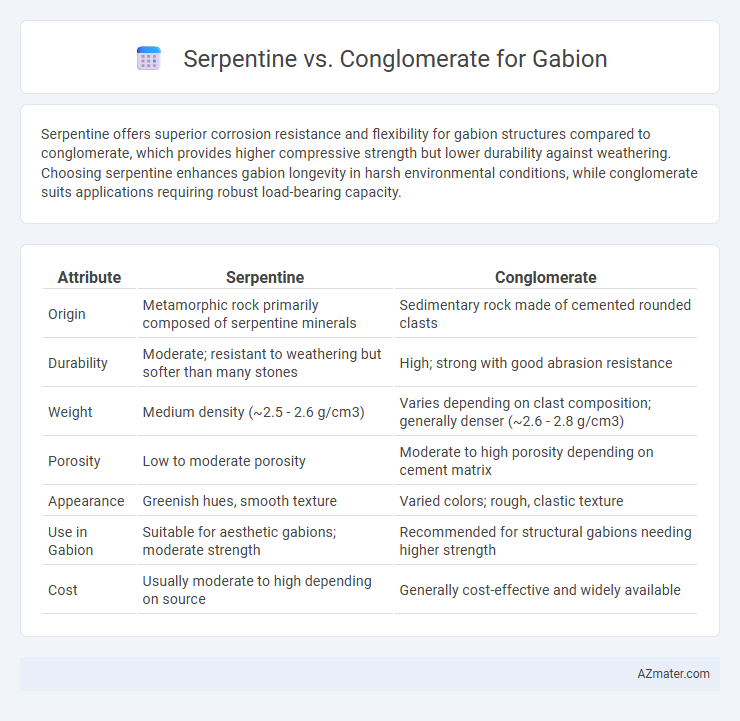 Serpentine vs. Conglomerate for Gabion - What is The Difference?