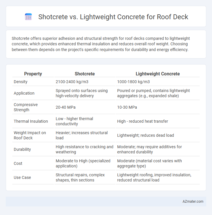 Shotcrete vs. Lightweight Concrete for Roof Deck - What is The Difference?