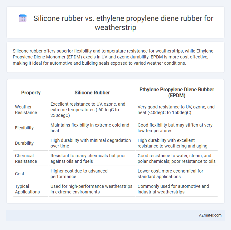 Silicone rubber vs. ethylene propylene diene rubber for weatherstrip - What is The Difference?