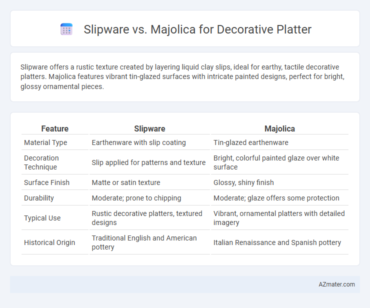 Slipware vs. Majolica for Decorative Platter - What is The Difference?