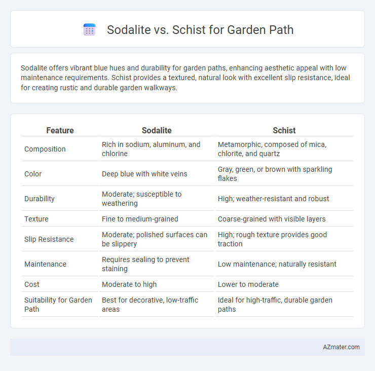 Sodalite vs. Schist for Garden Path - What is The Difference?