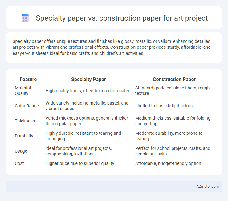 Specialty paper vs. construction paper for art project - What is The Difference?