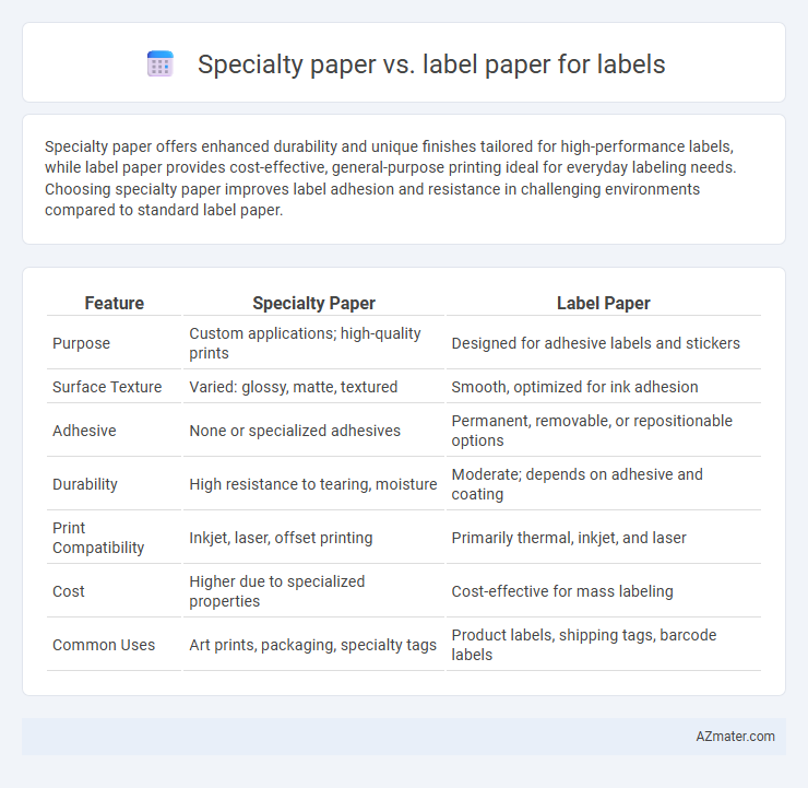 Specialty paper vs. label paper for labels - What is The Difference?