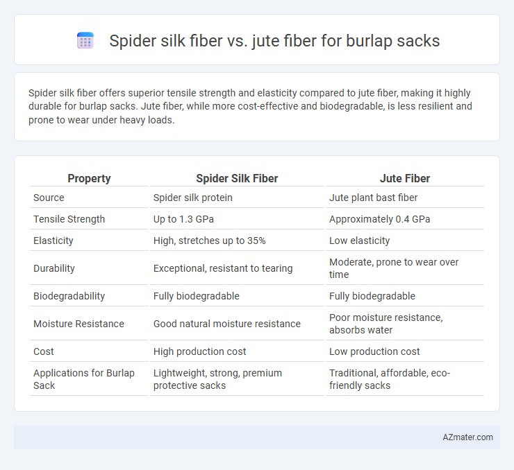 Spider silk fiber vs. jute fiber for burlap sacks - What is The Difference?