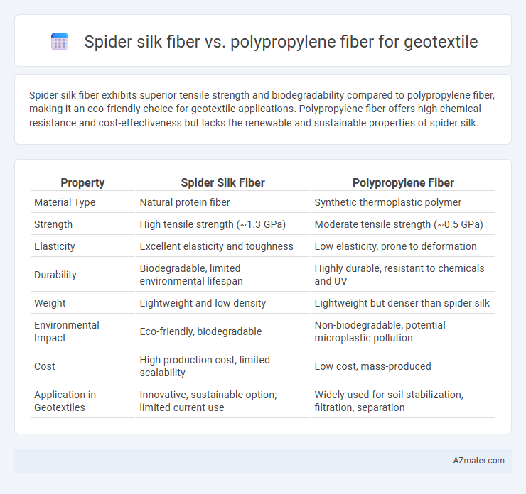Spider silk fiber vs. polypropylene fiber for geotextile - What is The Difference?
