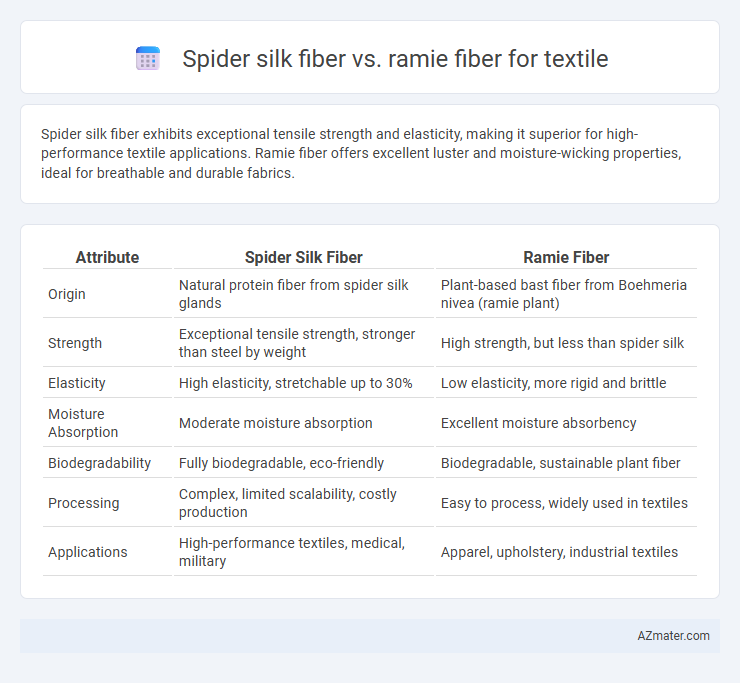 Spider silk fiber vs. ramie fiber for textile - What is The Difference?