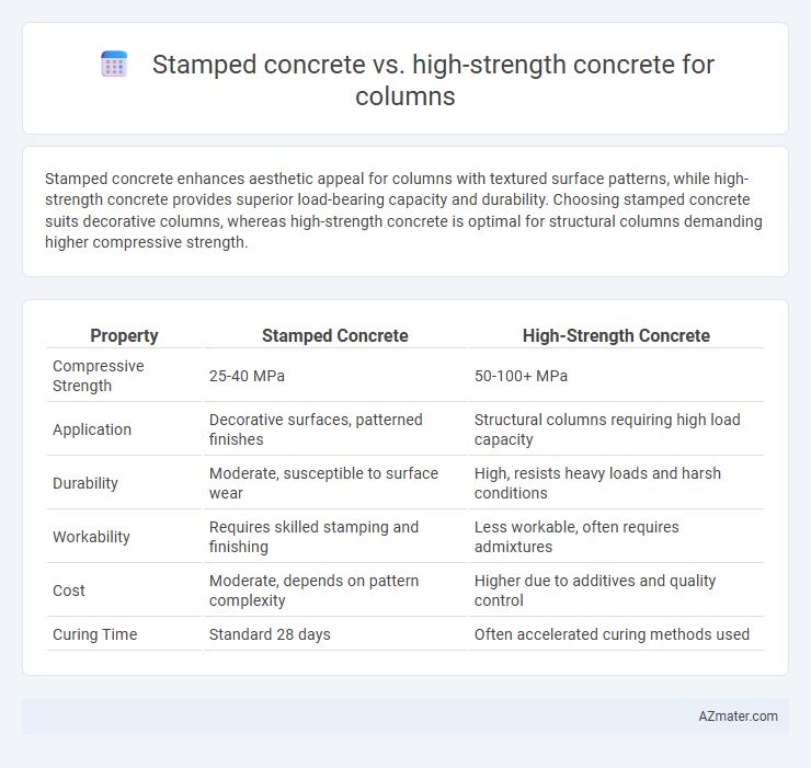 Stamped concrete vs. high-strength concrete for columns - What is The Difference?