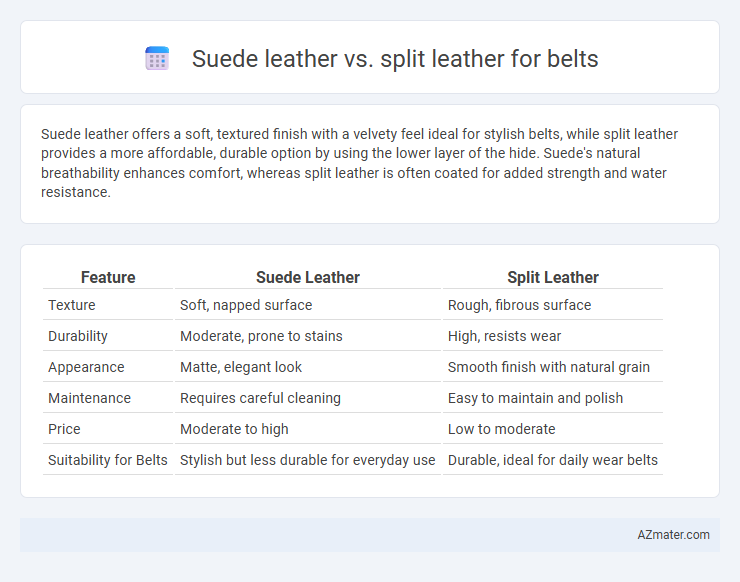 Suede leather vs. split leather for belts - What is The Difference?