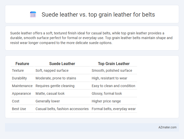 Suede leather vs. top grain leather for belts - What is The Difference?