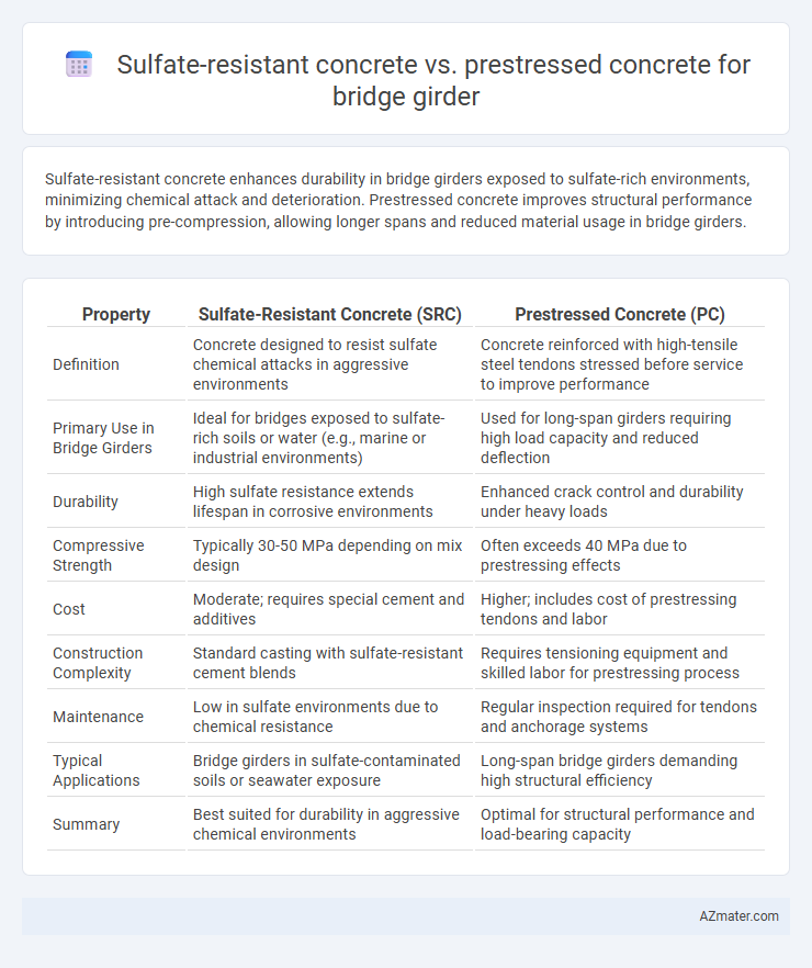 Sulfate-resistant concrete vs. prestressed concrete for bridge girder - What is The Difference?