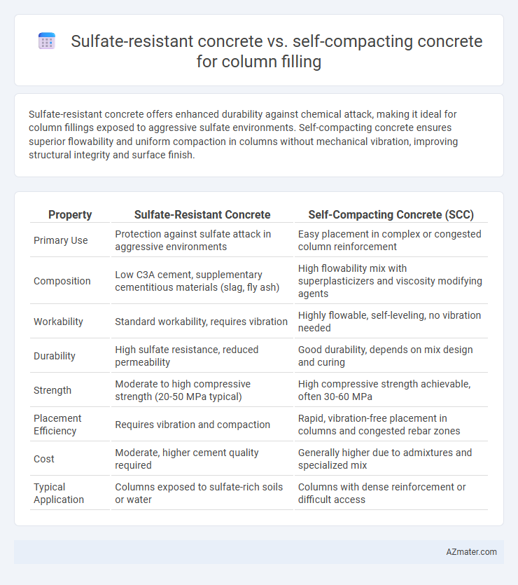 Sulfate-resistant concrete vs. self-compacting concrete for column filling - What is The Difference?