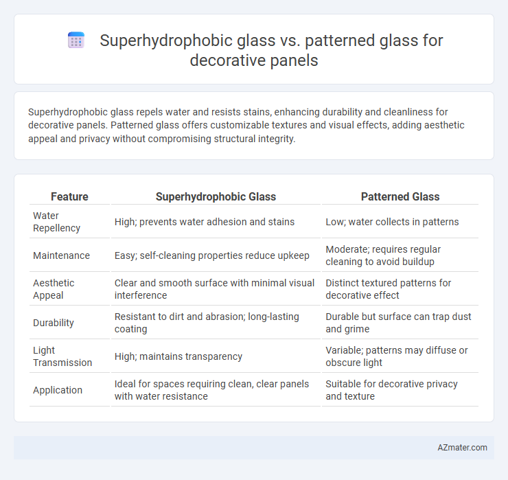 Superhydrophobic glass vs. patterned glass for decorative panels - What is The Difference?