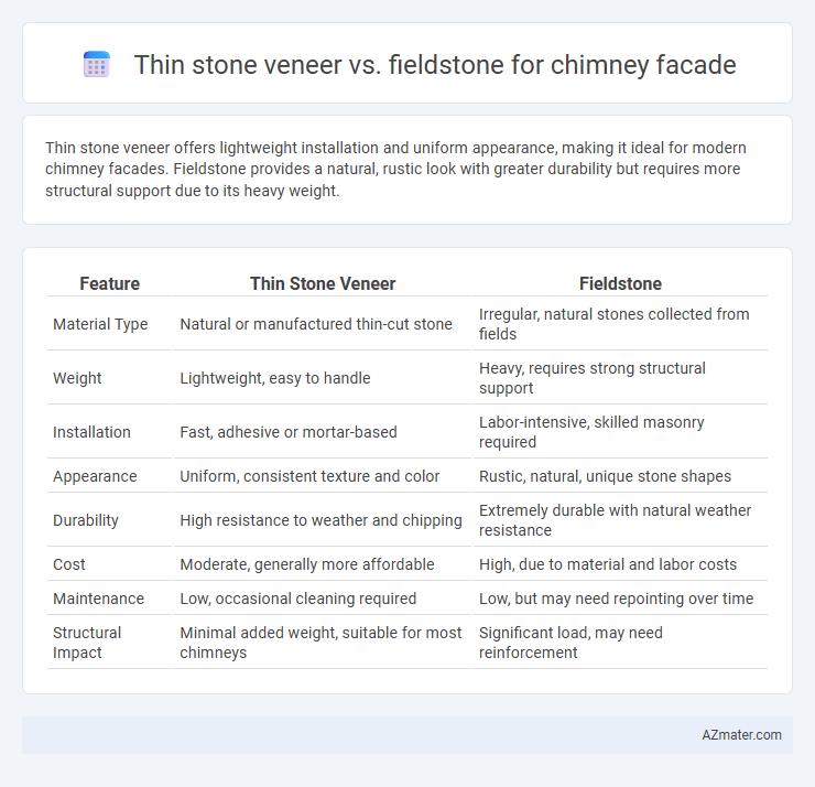 Thin stone veneer vs. fieldstone for chimney facade - What is The Difference?