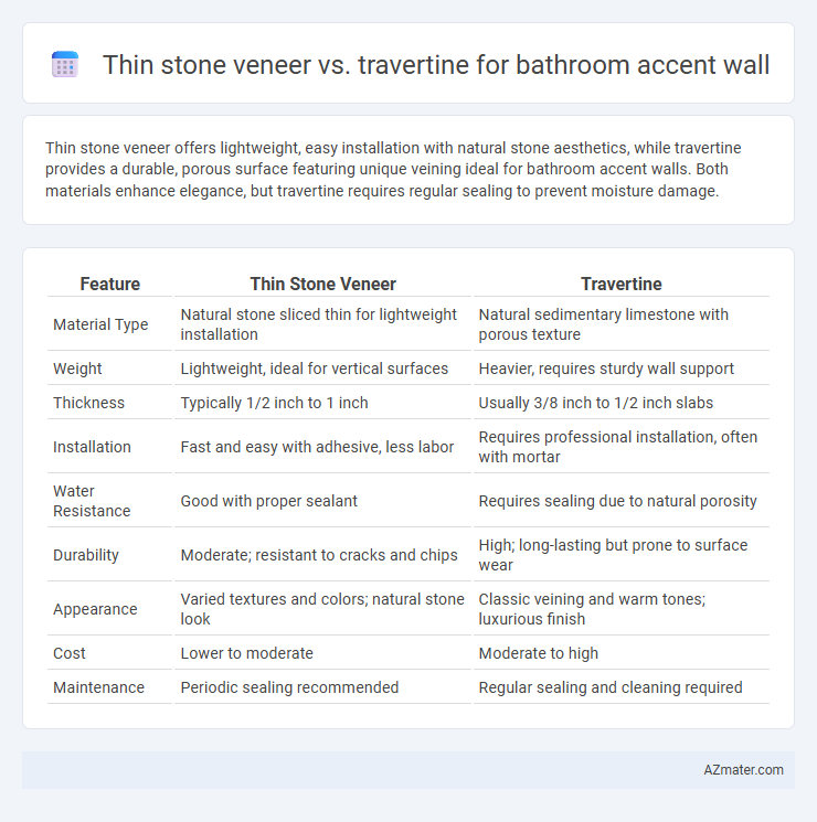 Thin stone veneer vs. travertine for bathroom accent wall - What is The Difference?