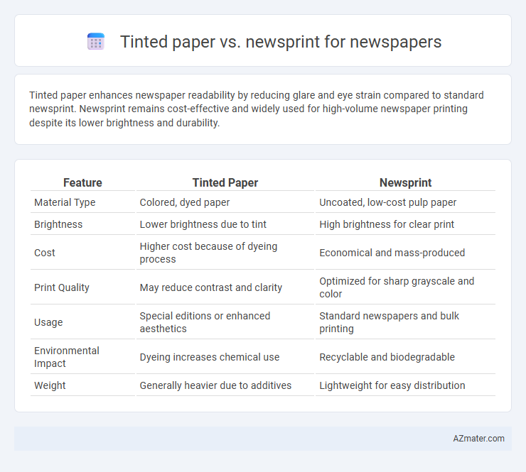 Tinted paper vs. newsprint for newspapers - What is The Difference?