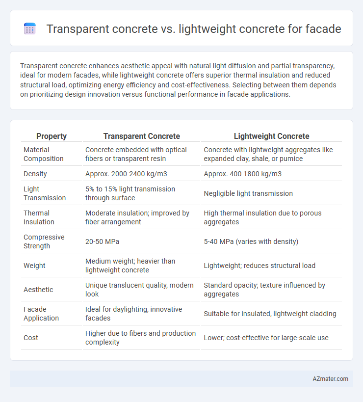 Transparent concrete vs. lightweight concrete for facade - What is The Difference?