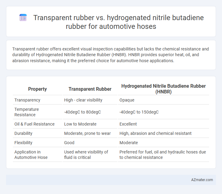 Transparent rubber vs. hydrogenated nitrile butadiene rubber for automotive hoses - What is The Difference?