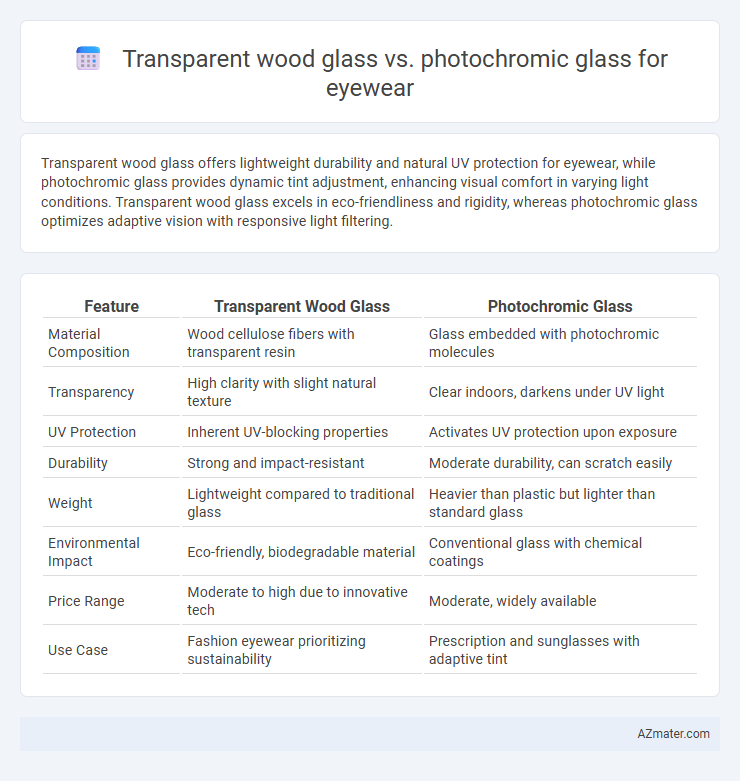 Transparent wood glass vs. photochromic glass for eyewear - What is The Difference?