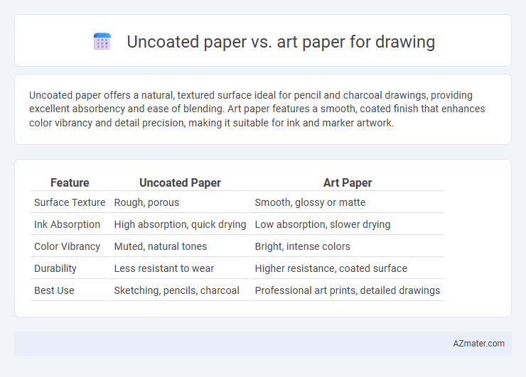 Uncoated paper vs. art paper for drawing - What is The Difference?