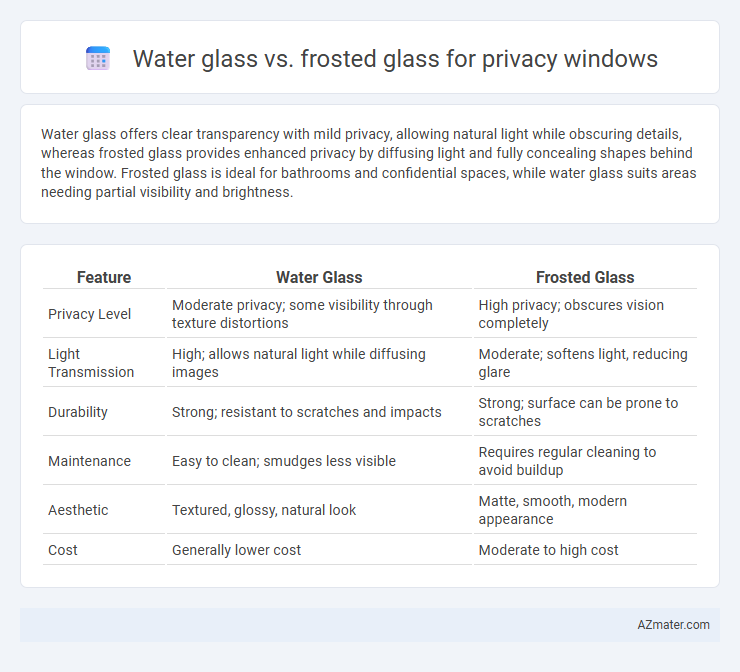 Water glass vs. frosted glass for privacy windows - What is The Difference?
