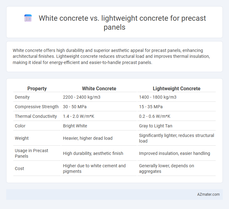 White concrete vs. lightweight concrete for precast panels - What is The Difference?