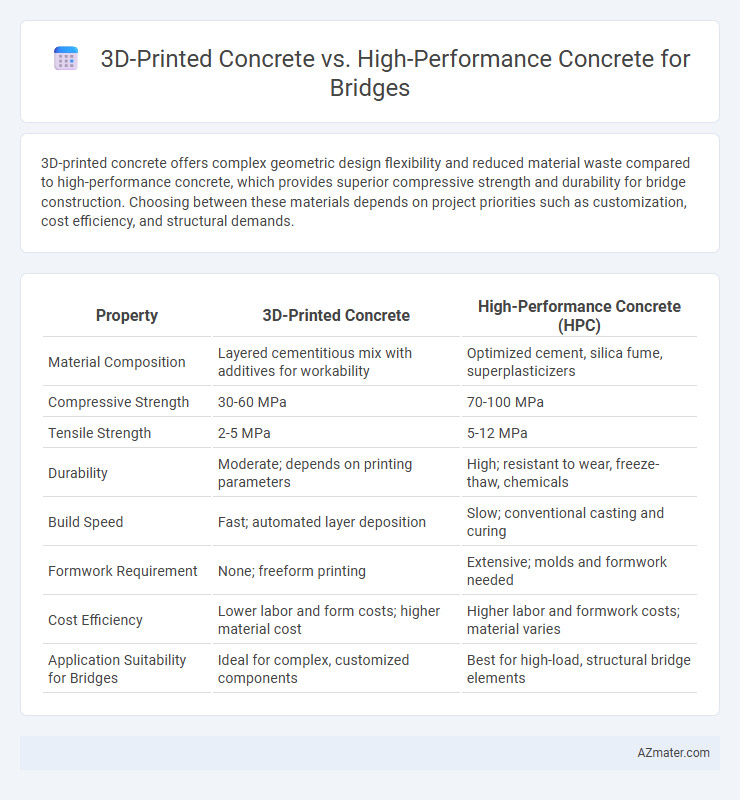 3D-Printed Concrete vs. High-Performance Concrete for Bridges - What is The Difference?