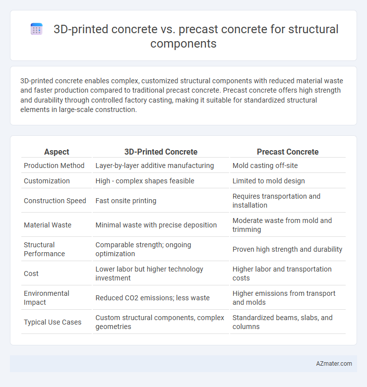 3D-printed concrete vs. precast concrete for structural components - What is The Difference?