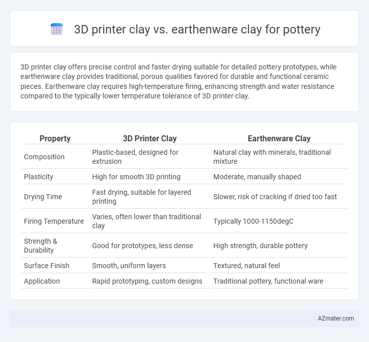 3D printer clay vs. earthenware clay for pottery - What is The Difference?