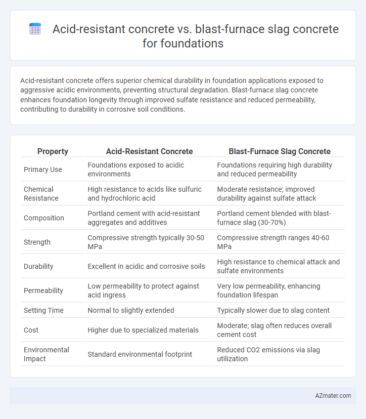 Acid-resistant concrete vs. blast-furnace slag concrete for foundations - What is The Difference?