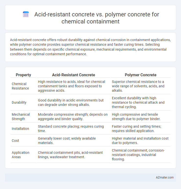 Acid-resistant concrete vs. polymer concrete for chemical containment - What is The Difference?