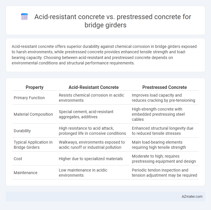 Acid-resistant concrete vs. prestressed concrete for bridge girders - What is The Difference?