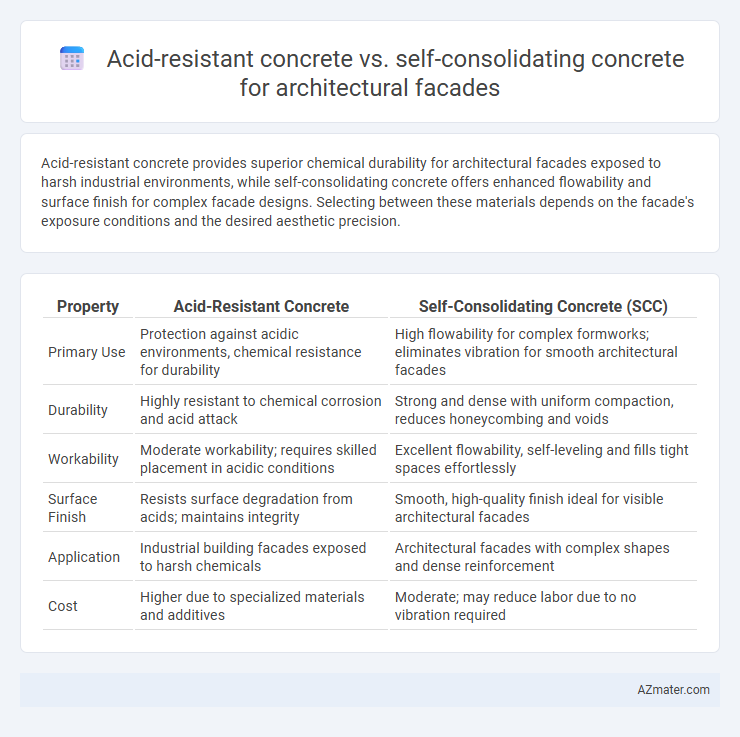 Acid-resistant concrete vs. self-consolidating concrete for architectural facades - What is The Difference?