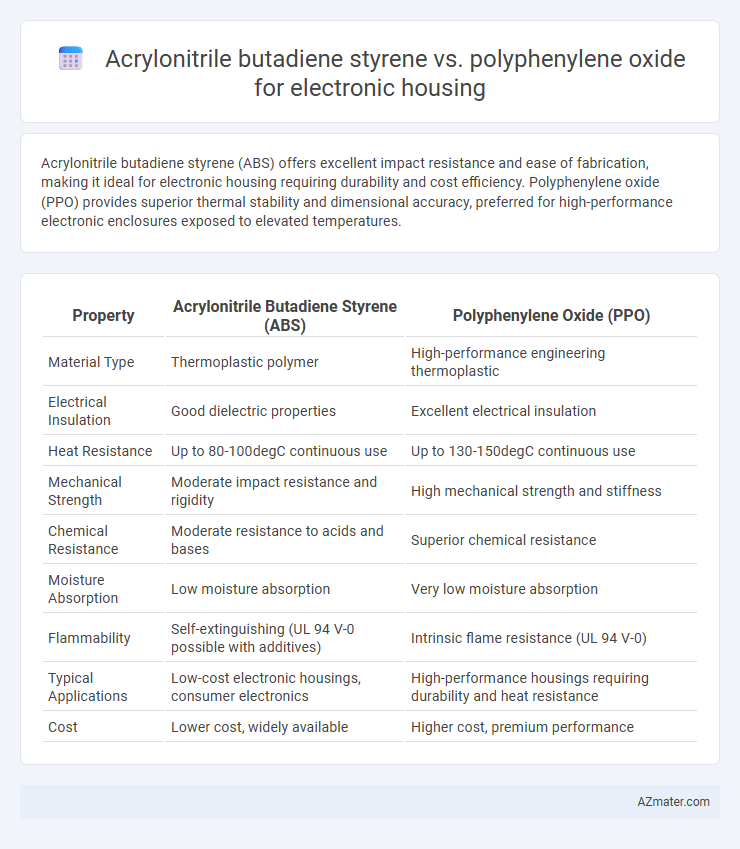 Acrylonitrile butadiene styrene vs. polyphenylene oxide for electronic housing - What is The Difference?