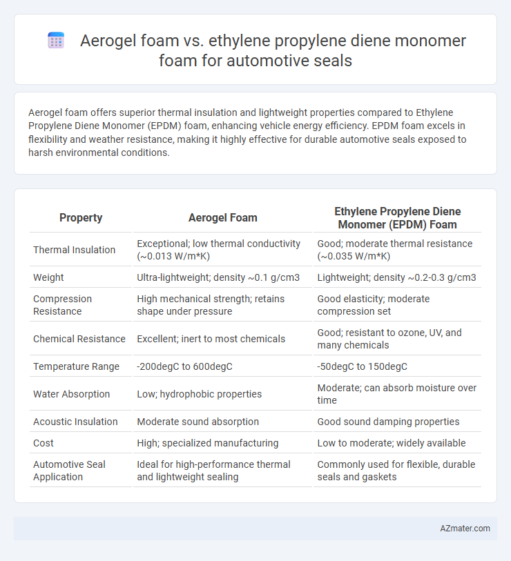 Aerogel foam vs. ethylene propylene diene monomer foam for automotive seals - What is The Difference?