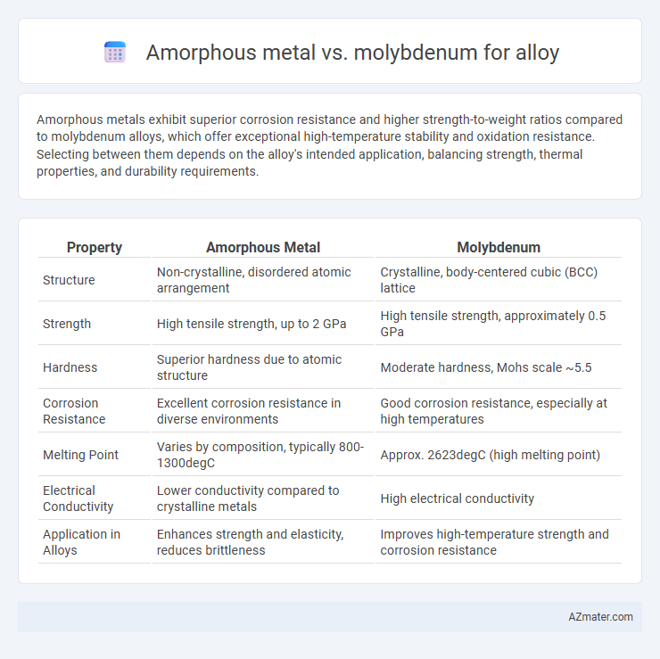 Amorphous metal vs. molybdenum for alloy - What is The Difference?