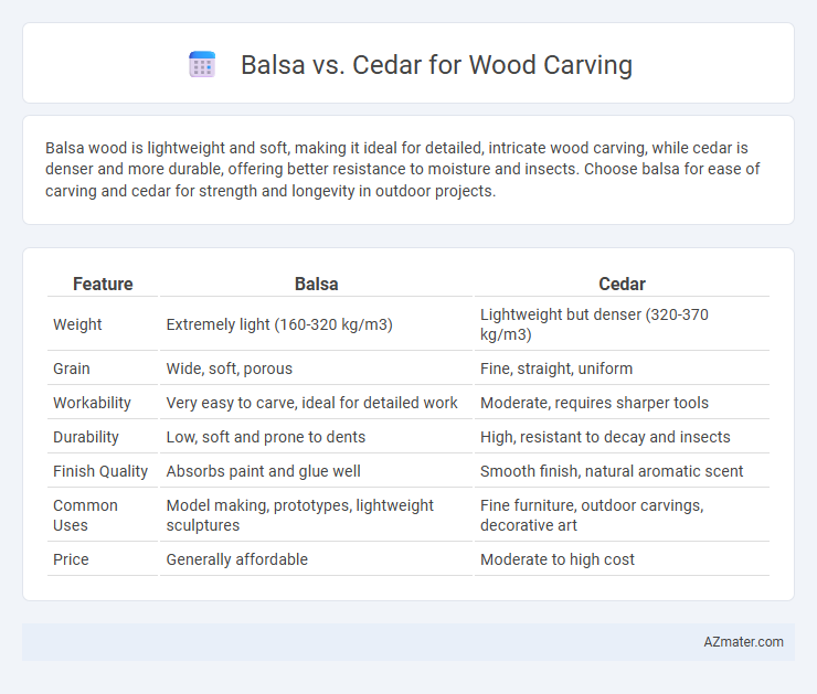 Balsa vs. Cedar for Wood Carving - What is The Difference?