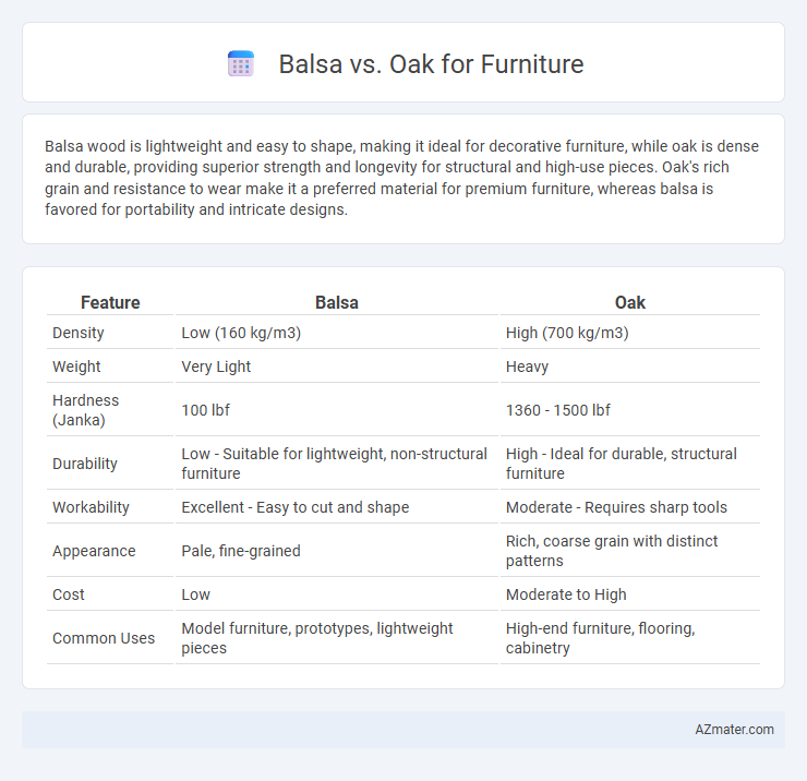 Balsa vs. Oak for Furniture - What is The Difference?
