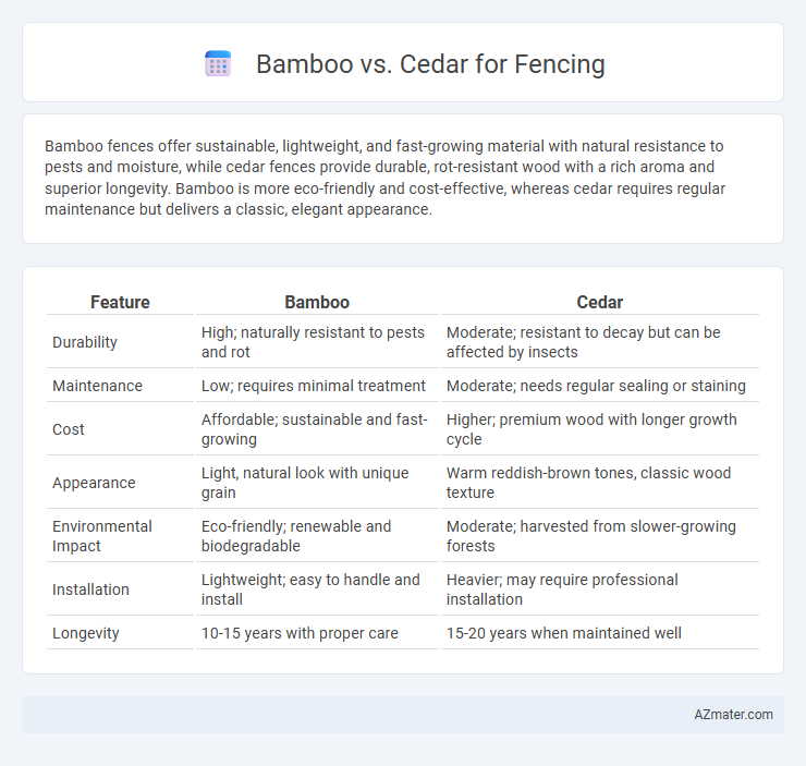 Bamboo vs. Cedar for Fencing - What is The Difference?