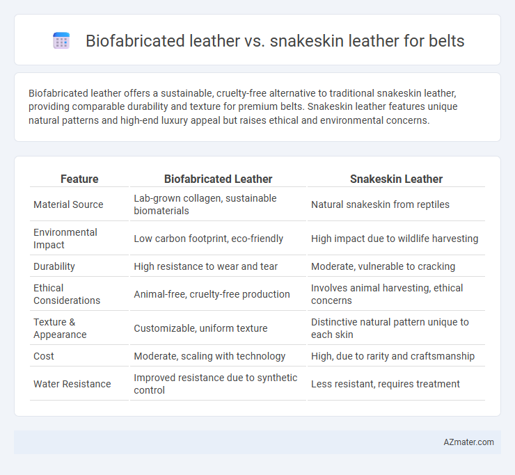 Biofabricated leather vs. snakeskin leather for belts - What is The Difference?