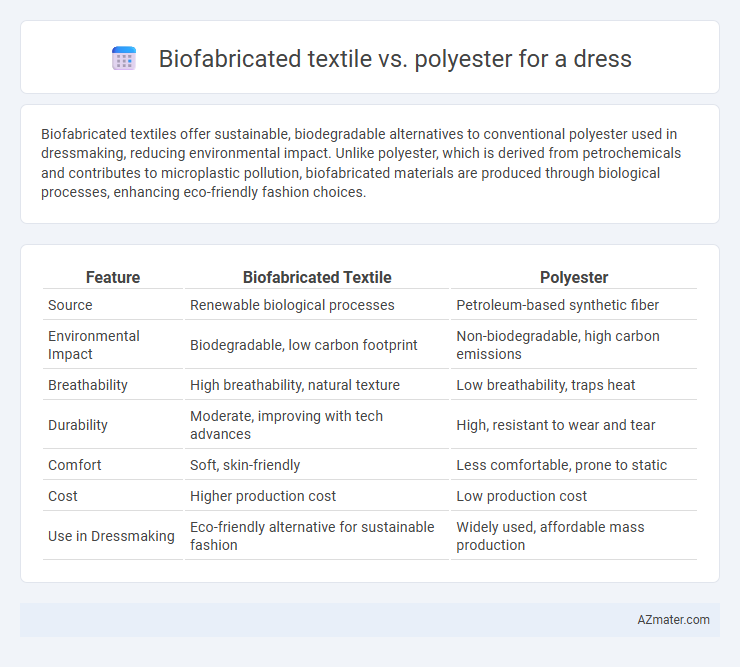 Biofabricated textile vs. polyester for a dress - What is The Difference?