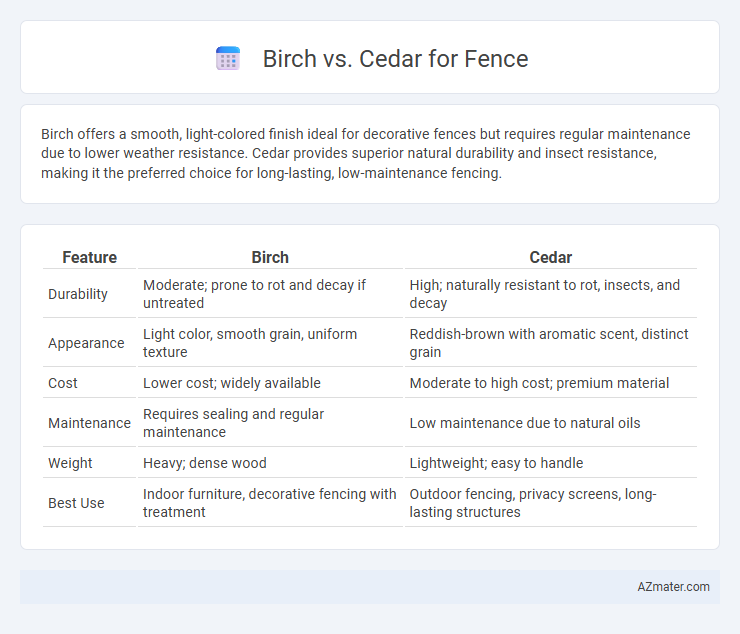 Birch vs. Cedar for Fence - What is The Difference?