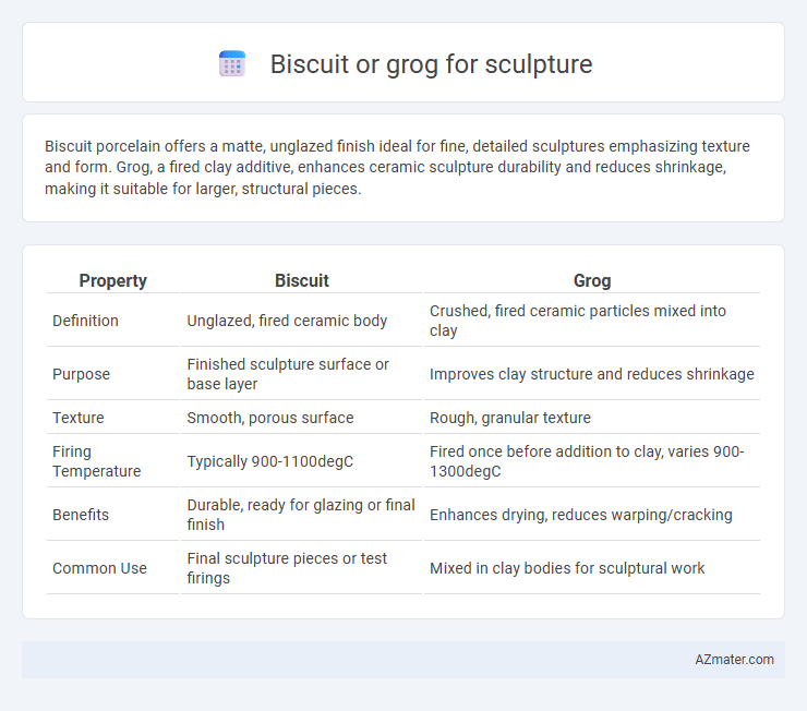 Biscuit or grog for sculpture - What is The Difference?