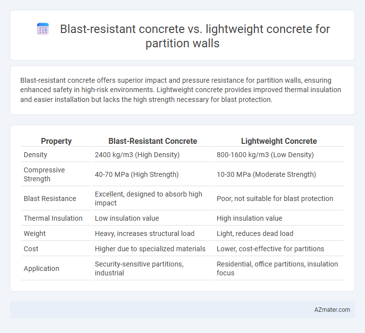 Blast-resistant concrete vs. lightweight concrete for partition walls - What is The Difference?