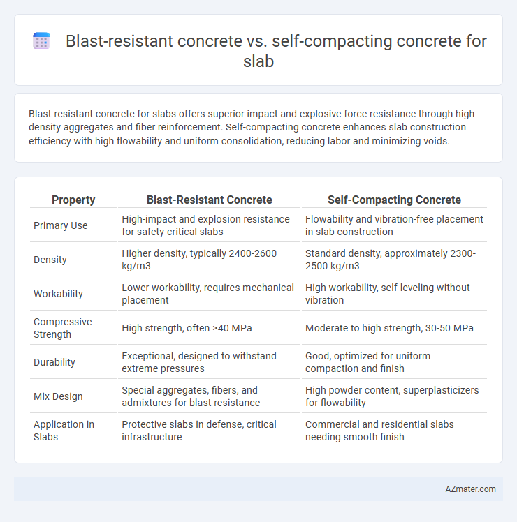 Blast-resistant concrete vs. self-compacting concrete for slab - What is The Difference?